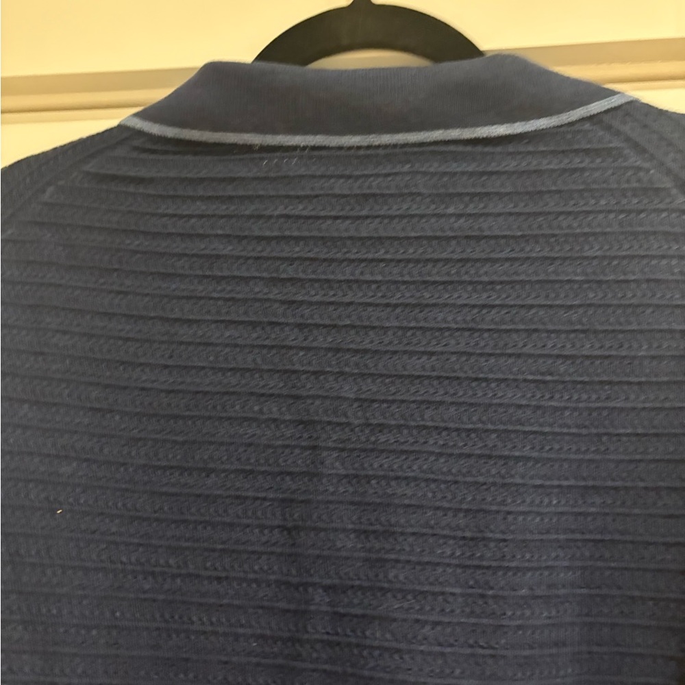 Tommy Bahama Navy Textured Knit Polo XL - Picture 9 of 9